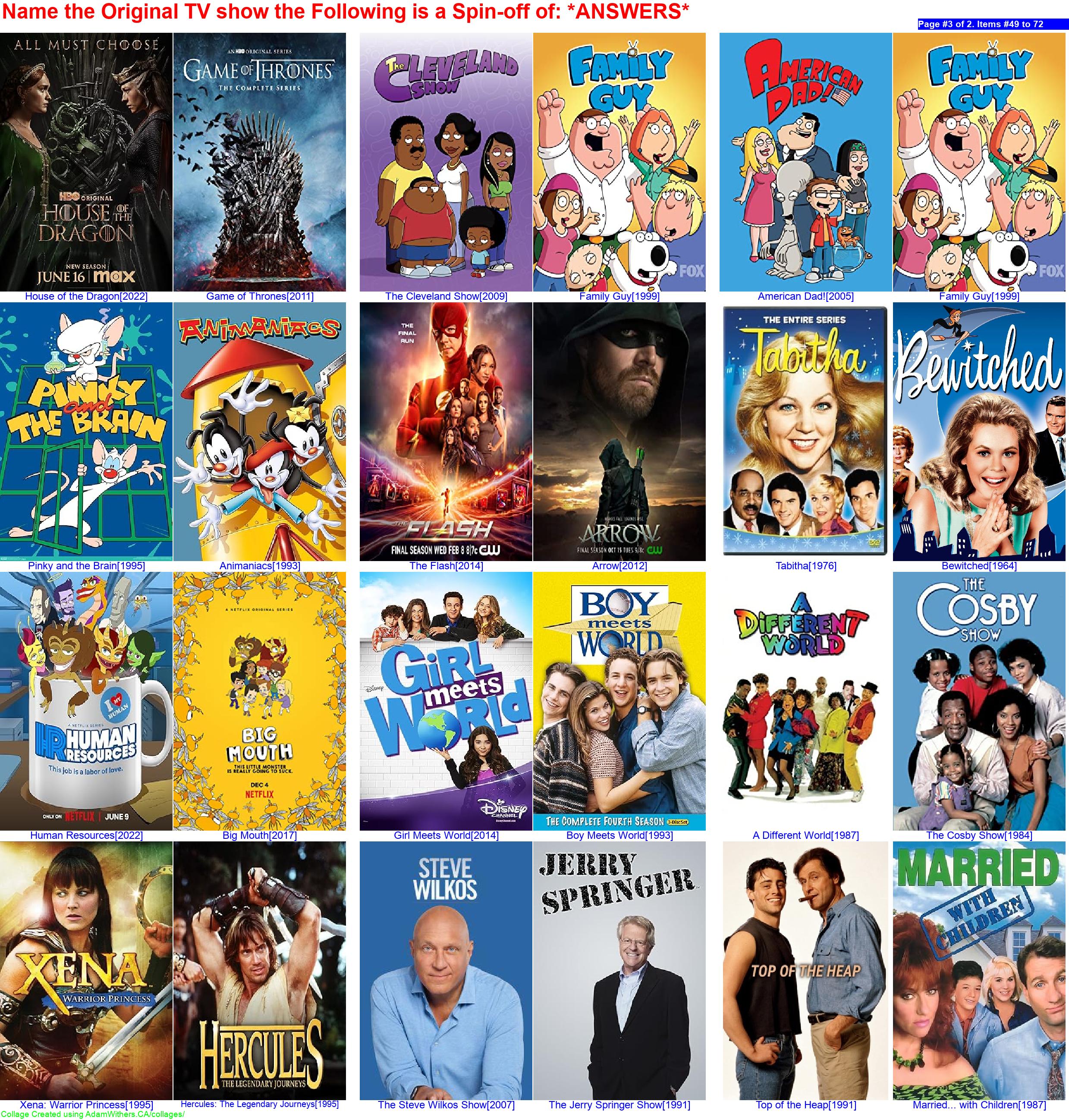 CollageA: guessTVSpinoffs Page 3
